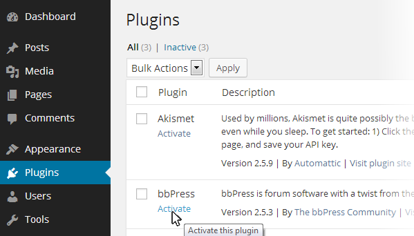 bbpress plugin