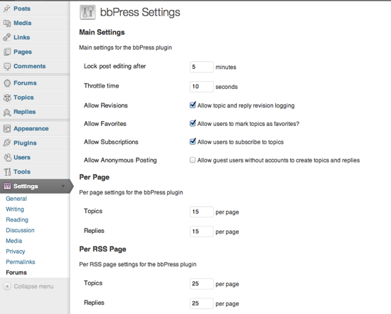 getting bbpress up and running