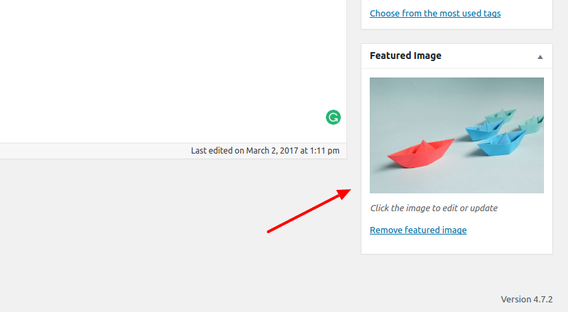 WordPress featured image 