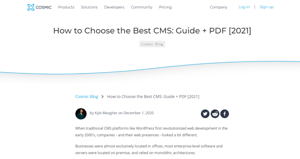 how to choose cms in 2021