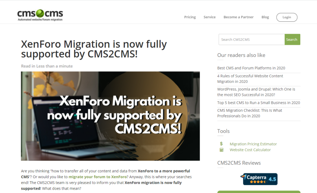 xenforo cms release